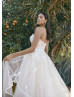 Detachable Sleeves Ivory Lace Tulle Sweet Wedding Dress